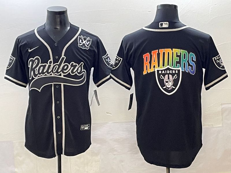 Men 2025 Oakland Raiders Blank Black Joint Name Nike Limited NFL Jersey style 22